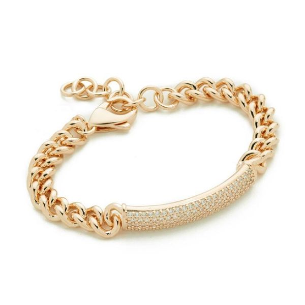 link, chain zircons bracelet bangle for women captivate bar slider brilliant cz rose gold color jewelry pulseira feminina, Black
link, chain zircons bracelet bangle for women captivate bar slider brilliant cz rose gold color jewelry pulseira feminina, Black