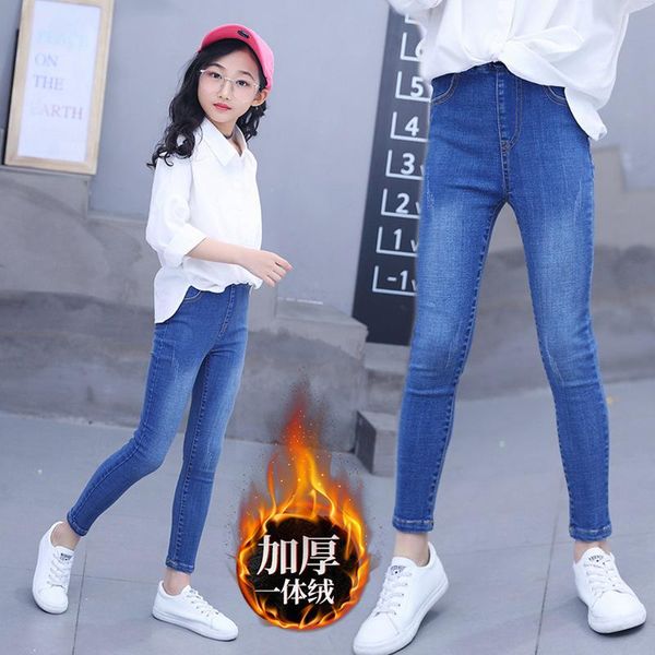 autumn winter teenage girls plus velvet denim pants kids fashion skinny pencil fleece thicken warm jeans trousers, Blue
autumn winter teenage girls plus velvet denim pants kids fashion skinny pencil fleece thicken warm jeans trousers, Blue