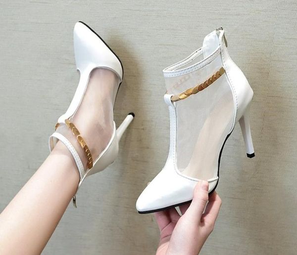 summer women high heel shoes mesh breathable zip pointed toe thick heels fashion female dress elegant footwear, Black
summer women high heel shoes mesh breathable zip pointed toe thick heels fashion female dress elegant footwear, Black