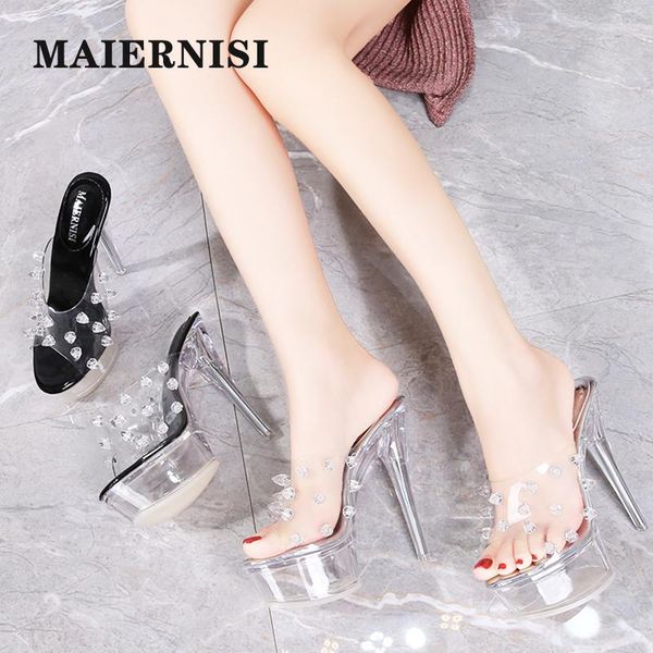 women shoes slipper 2021 clear rivet crystal heel waterproof platform high sandals nightclub model catwalk slides slippers, Black
women shoes slipper 2021 clear rivet crystal heel waterproof platform high sandals nightclub model catwalk slides slippers, Black