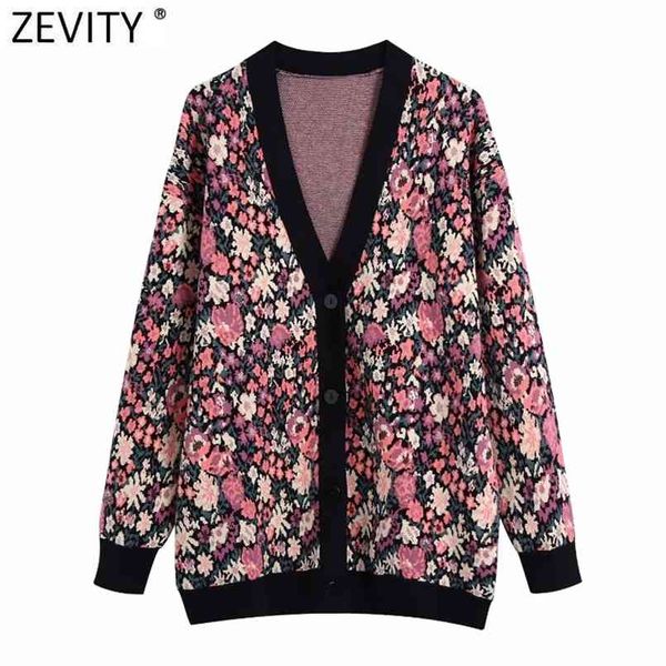 zevity women vintage v neck floral print jacquard knitting cardigans sweater female chic single breasted casual coat sw899 210914, White;black
zevity women vintage v neck floral print jacquard knitting cardigans sweater female chic single breasted casual coat sw899 210914, White;black
