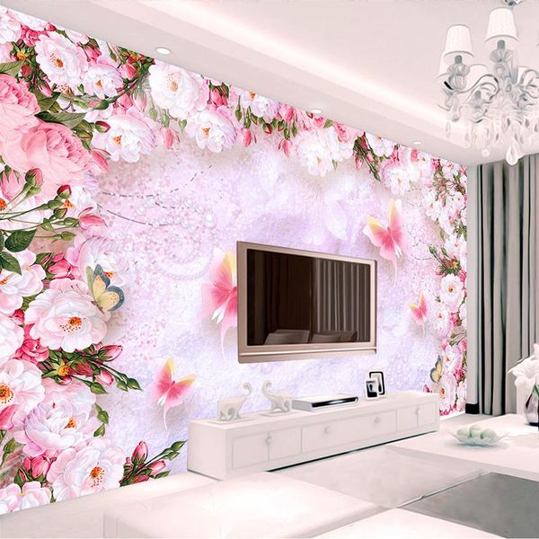 wallpapers modern romantic pink flowers murals wallpaper 3d stereo butterfly pastoral wall cloth wedding house living room papel de parede
wallpapers modern romantic pink flowers murals wallpaper 3d stereo butterfly pastoral wall cloth wedding house living room papel de parede