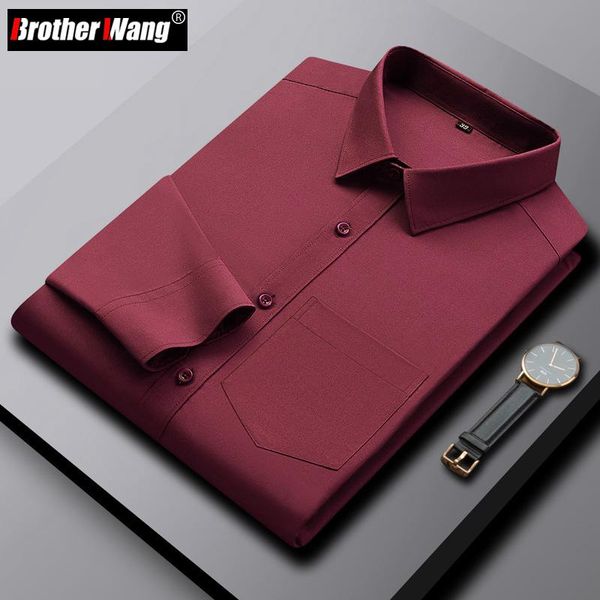 men's casual shirts plus size 4xl 5xl business solid color wine red shirt regular fit modal stretch long sleeve male brand clothing, White;black
men's casual shirts plus size 4xl 5xl business solid color wine red shirt regular fit modal stretch long sleeve male brand clothing, White;black