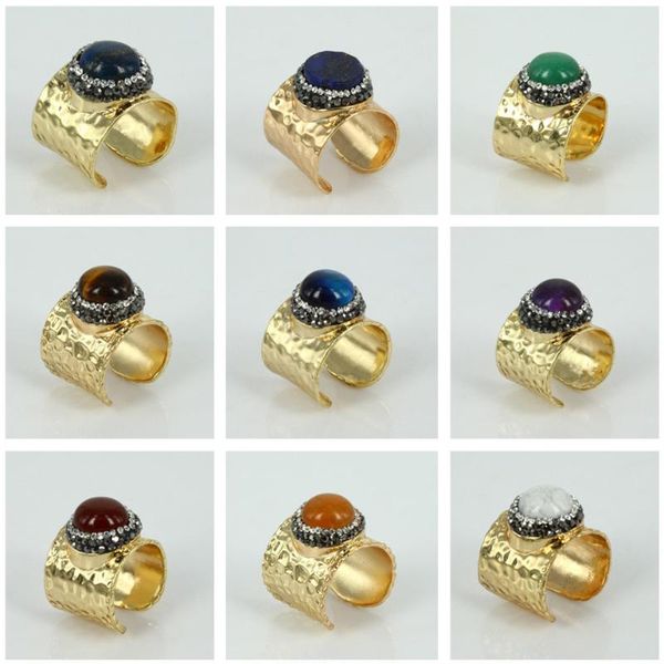 charms red coral brown blue tiger eye shell pearl green gem stone rhinestone surface gold color hammer open big ring cuff, Golden;silver 
charms red coral brown blue tiger eye shell pearl green gem stone rhinestone surface gold color hammer open big ring cuff, Golden;silver