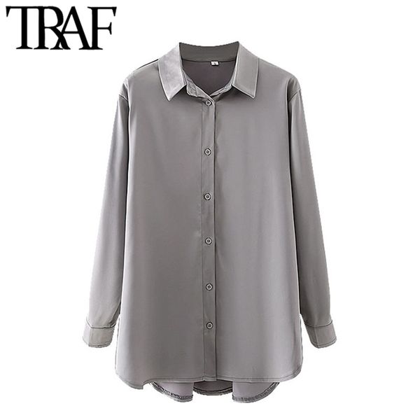 women fashion soft touch loose blouses vintage long sleeve button-up female shirts blusas chic 210507, White
women fashion soft touch loose blouses vintage long sleeve button-up female shirts blusas chic 210507, White