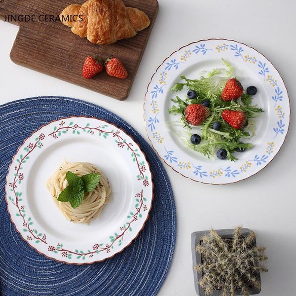 dishes & plates 1 pc korean style 8 inches flowers shape ceramics dessert cake restaurant western steak trays kitchen tableware 
dishes & plates 1 pc korean style 8 inches flowers shape ceramics dessert cake restaurant western steak trays kitchen tableware