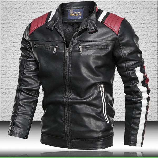 mens leather jackets stand collar jacket leather men patchwork motorcycle winter coat mens biker jacket, Black
mens leather jackets stand collar jacket leather men patchwork motorcycle winter coat mens biker jacket, Black