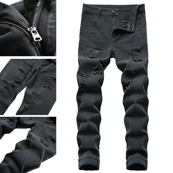 men's jeans spring and autumn men's trend brand slim pants casual korean summer black, Blue
men's jeans spring and autumn men's trend brand slim pants casual korean summer black, Blue