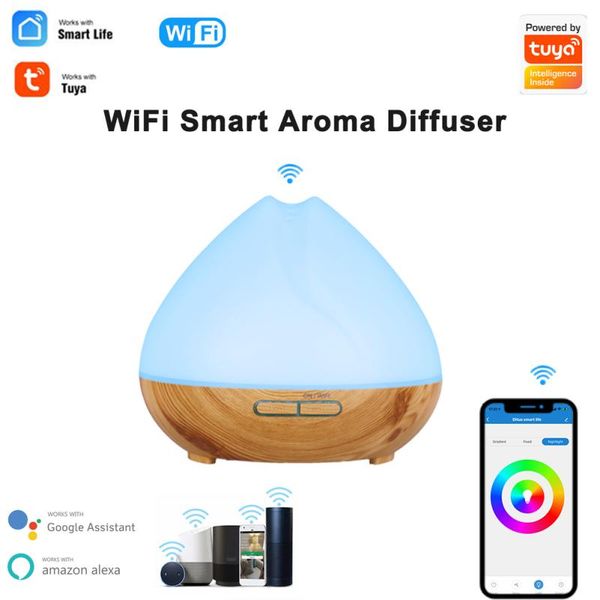 smart home control tuya wifi colorful humidifier 400ml household essential oil atomization diffuser work with alexa google life
smart home control tuya wifi colorful humidifier 400ml household essential oil atomization diffuser work with alexa google life