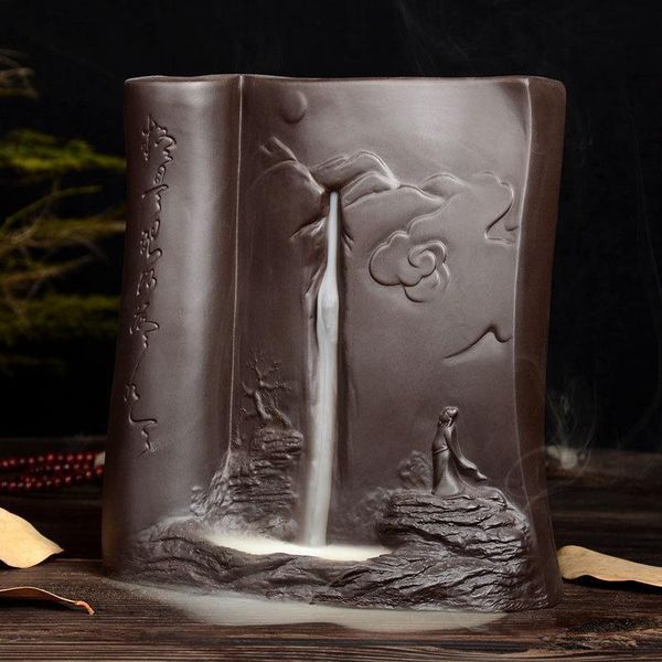 fragrance lamps chinese style book shape ceramic buddha backflow incense burner lotus smoke waterfall cone sticks holder home decor
fragrance lamps chinese style book shape ceramic buddha backflow incense burner lotus smoke waterfall cone sticks holder home decor