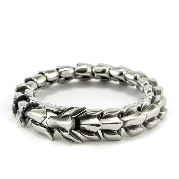 link, chain men's bracelet large dragon keel hand chains jewelry stainless steel handsome man punk accessories goth men bracelets, Black
link, chain men's bracelet large dragon keel hand chains jewelry stainless steel handsome man punk accessories goth men bracelets, Black