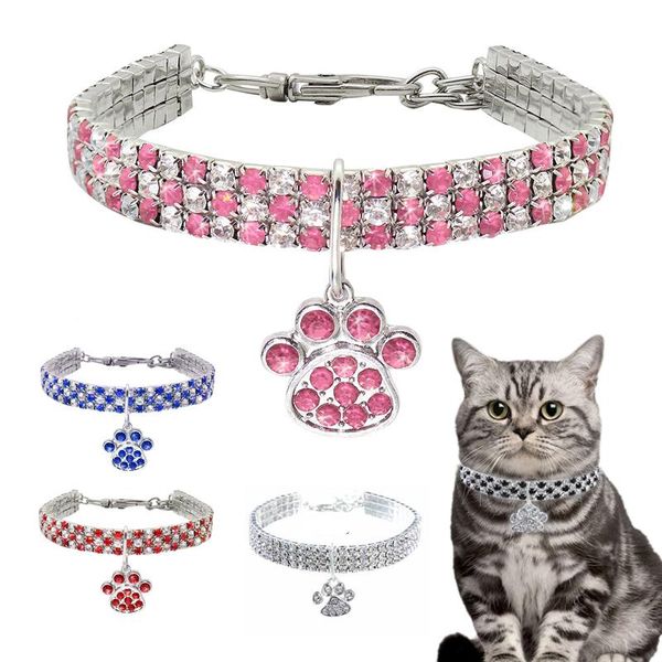 cat collars & leads diamond inlaid pet collar pets shiny crystal elastic cats footprints accessories for kitten dog necklace
cat collars & leads diamond inlaid pet collar pets shiny crystal elastic cats footprints accessories for kitten dog necklace