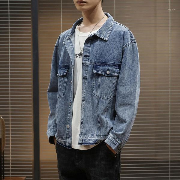 men's autumn denim jacket youth trend all-match long-sleeved lapel outer jackets, Black;brown
men's autumn denim jacket youth trend all-match long-sleeved lapel outer jackets, Black;brown