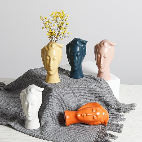 nordic creative ceramic vase decoration portrait dried flower crafts home decorat ornaments vases
nordic creative ceramic vase decoration portrait dried flower crafts home decorat ornaments vases