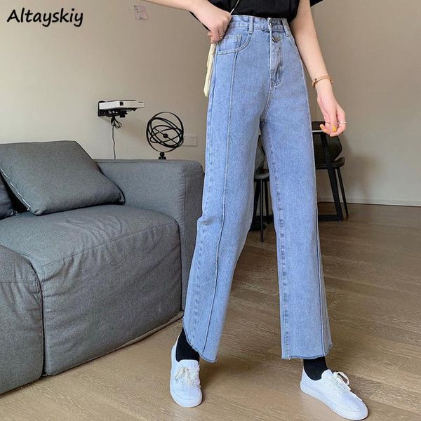 women's jeans women ankle-length solid spliced design straight denim trousers vintage trendy leisure teens fur-lined ulzzang high waist, Blue
women's jeans women ankle-length solid spliced design straight denim trousers vintage trendy leisure teens fur-lined ulzzang high waist, Blue