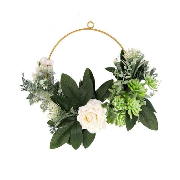 iron art wreath artificial garland handmade white rose succulent wall hanging home decoration pendant front door window decor decorative flo
iron art wreath artificial garland handmade white rose succulent wall hanging home decoration pendant front door window decor decorative flo