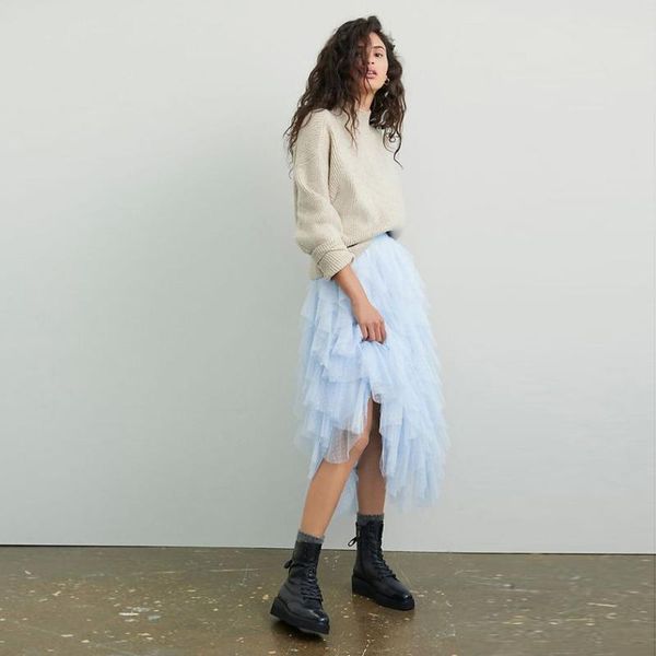 skirts high fashion light blue ruffles tiered mid calf tulle women 2021 a-line female maxi skirt mesh, Black
skirts high fashion light blue ruffles tiered mid calf tulle women 2021 a-line female maxi skirt mesh, Black
