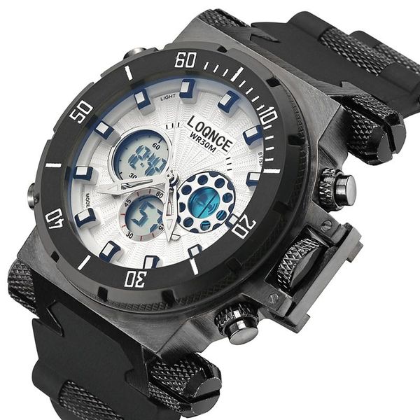wristwatches loqnce brand selling multi-function military watch 30m waterproof luxury heavy large dial outdoor sports men's quartz, Slivery;brown
wristwatches loqnce brand selling multi-function military watch 30m waterproof luxury heavy large dial outdoor sports men's quartz, Slivery;brown