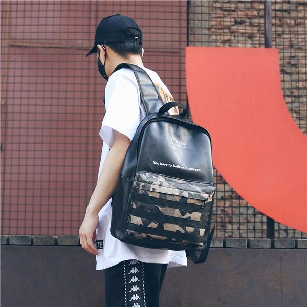 backpack fashion casual camouflage personality couple leisure travel student bag soft leather computer
backpack fashion casual camouflage personality couple leisure travel student bag soft leather computer