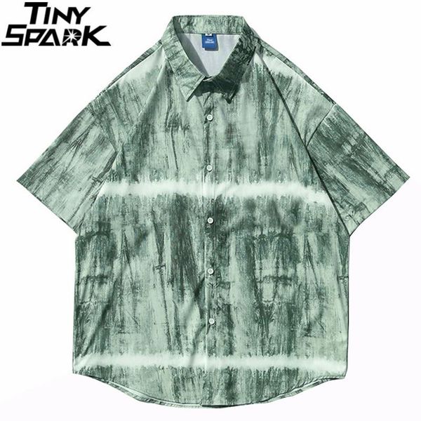 men streetwear tie dye hawaiian shirt hip hop harajuku beach summer short sleeve aloha casual thin men's shirts, White;black
men streetwear tie dye hawaiian shirt hip hop harajuku beach summer short sleeve aloha casual thin men's shirts, White;black