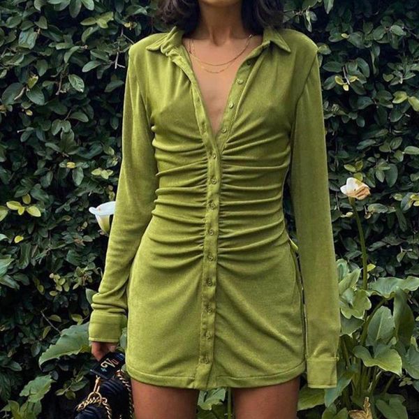 casual dresses mini slim dress women green club party turn-down collar button short female elegant streetwear shirt, Black;gray
casual dresses mini slim dress women green club party turn-down collar button short female elegant streetwear shirt, Black;gray