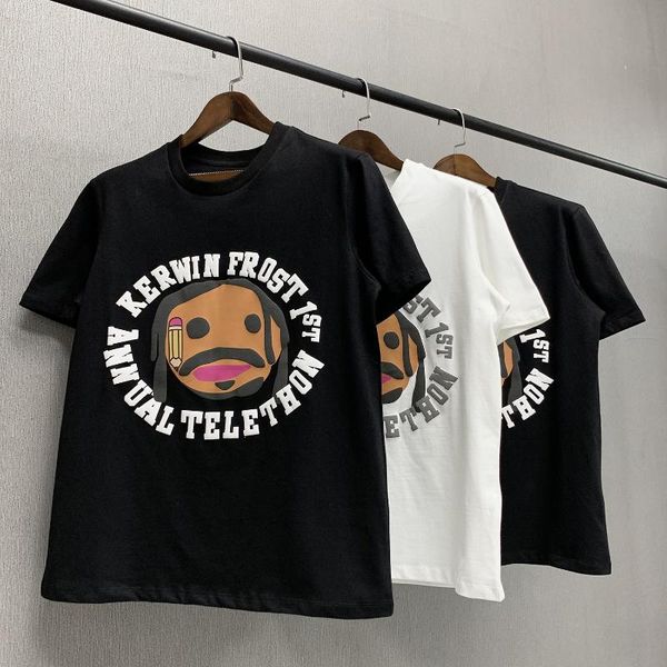 men's t-shirts cpfm quality cartoon characters foam print women men casual cotton oversized heavy fabric short sleeve, White;black
men's t-shirts cpfm quality cartoon characters foam print women men casual cotton oversized heavy fabric short sleeve, White;black