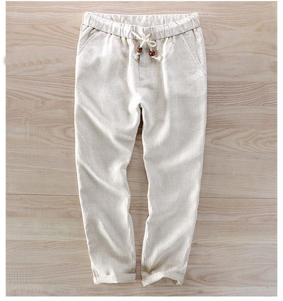 men 2021 spring fashion cotton linen pants white blue thin ankle-length loose male simple trousers men's, Black
men 2021 spring fashion cotton linen pants white blue thin ankle-length loose male simple trousers men's, Black