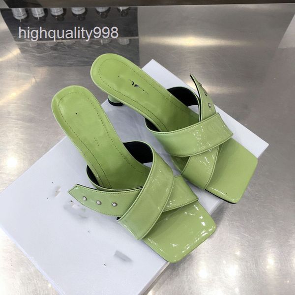 slippers high end quality sandals summer style patent leather one-sided belt half trailer muller shoes for women, Black
slippers high end quality sandals summer style patent leather one-sided belt half trailer muller shoes for women, Black