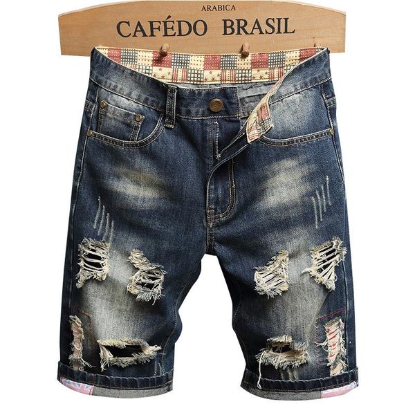 men's jeans 2021 locomotive embroidery printing tight-fitting high-stretch hole denim shorts slim high-quality casual, Blue
men's jeans 2021 locomotive embroidery printing tight-fitting high-stretch hole denim shorts slim high-quality casual, Blue