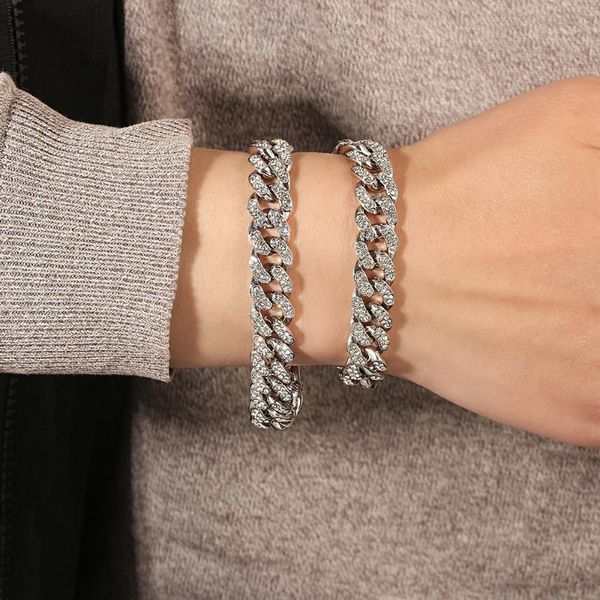 link, chain cuba diamond inlaid back to the future couple bracelet, a pair of men and women, Black
link, chain cuba diamond inlaid back to the future couple bracelet, a pair of men and women, Black