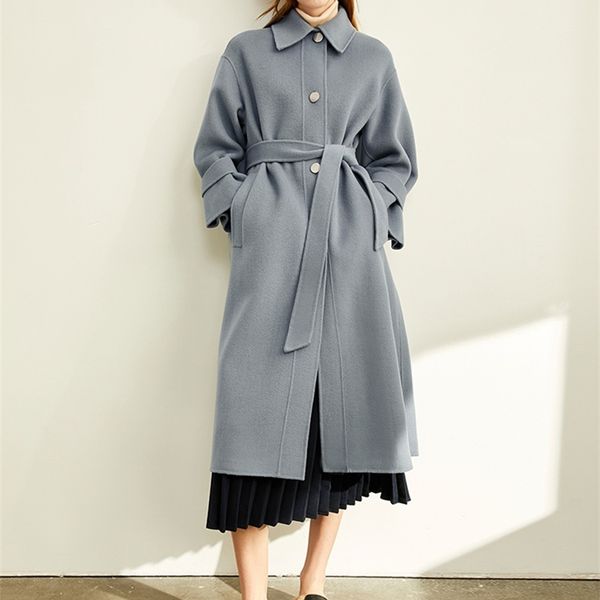winter women fashion double woolen coat elegant lapel solid loose with belt female long jackets overcoat 11920244 210527, Black
winter women fashion double woolen coat elegant lapel solid loose with belt female long jackets overcoat 11920244 210527, Black