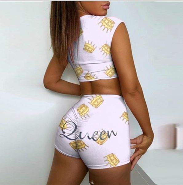 2021 women two piece set printed t shirt and shorts summer casual sport tracksuit women bodycon bodysuit romperby air, Black;white
2021 women two piece set printed t shirt and shorts summer casual sport tracksuit women bodycon bodysuit romperby air, Black;white