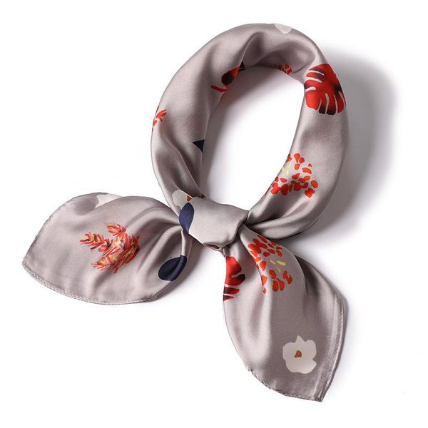 70*70 cm 2021 small silk neck scarf female floral print smooth foulard women square hair scarfs lady shawl scarves, Blue;gray
70*70 cm 2021 small silk neck scarf female floral print smooth foulard women square hair scarfs lady shawl scarves, Blue;gray