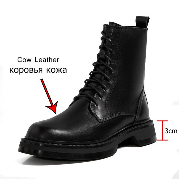 new women winter shoes genuine leather ankle boots woman fashion cool lace up short boots women footwear size 34-40, Black
new women winter shoes genuine leather ankle boots woman fashion cool lace up short boots women footwear size 34-40, Black