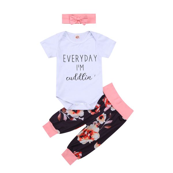 0-24m baby girls 3pcs outfits infant short sleeve letter romper +floral long pants + headband set toddler girls summer set, Blue
0-24m baby girls 3pcs outfits infant short sleeve letter romper +floral long pants + headband set toddler girls summer set, Blue