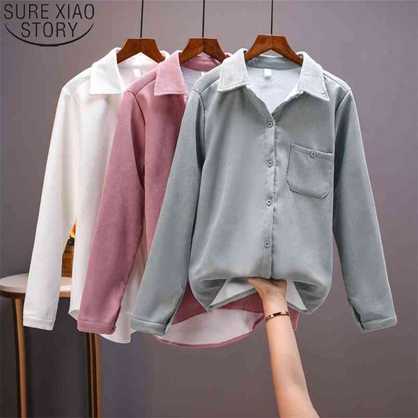 thick corduroy shirt women's long sleeve loose bottoming autnmn and winter velvet jacket college style 12402 210506, White
thick corduroy shirt women's long sleeve loose bottoming autnmn and winter velvet jacket college style 12402 210506, White