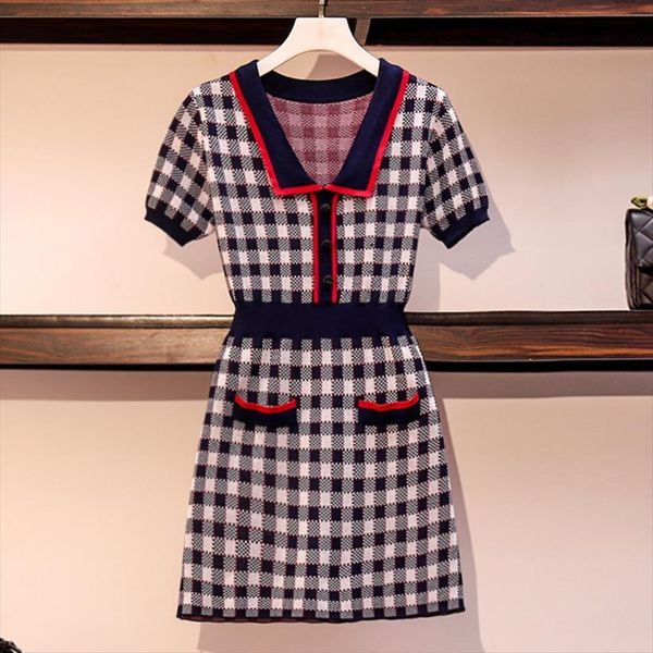 vintage fashion robes plaid women dresses knitting sweater summer elegant short sleeve casual bodycon party vestidos, Black;gray
vintage fashion robes plaid women dresses knitting sweater summer elegant short sleeve casual bodycon party vestidos, Black;gray
