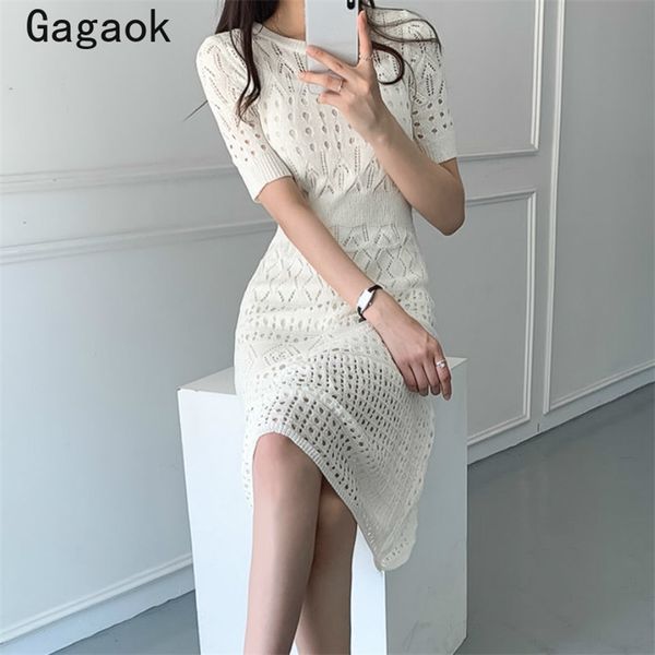 women vintage sheath dress summer solid o-neck hollow out mid-calf dresses slim simple chic bodycon vestidos 210531, Black;gray
women vintage sheath dress summer solid o-neck hollow out mid-calf dresses slim simple chic bodycon vestidos 210531, Black;gray