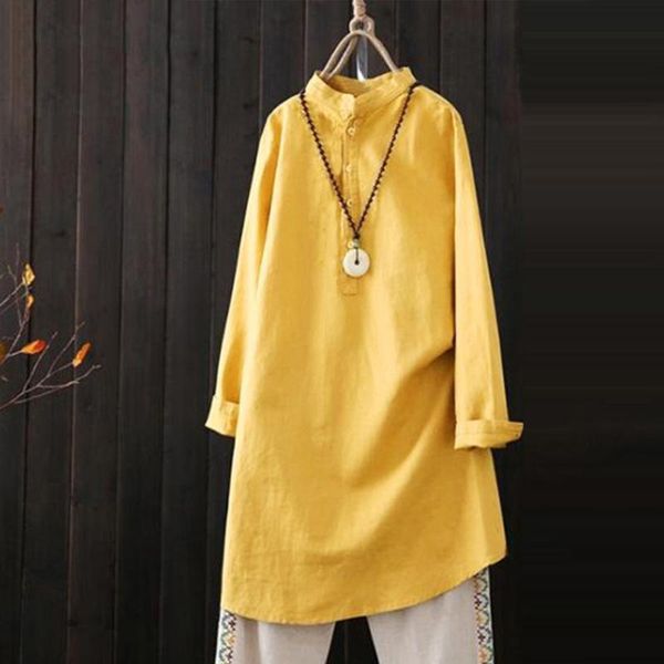 women's blouses & shirts women blouse stand collar solid elegant vintage casual button long sleeve pullover plus size summer shirt tuni, White
women's blouses & shirts women blouse stand collar solid elegant vintage casual button long sleeve pullover plus size summer shirt tuni, White