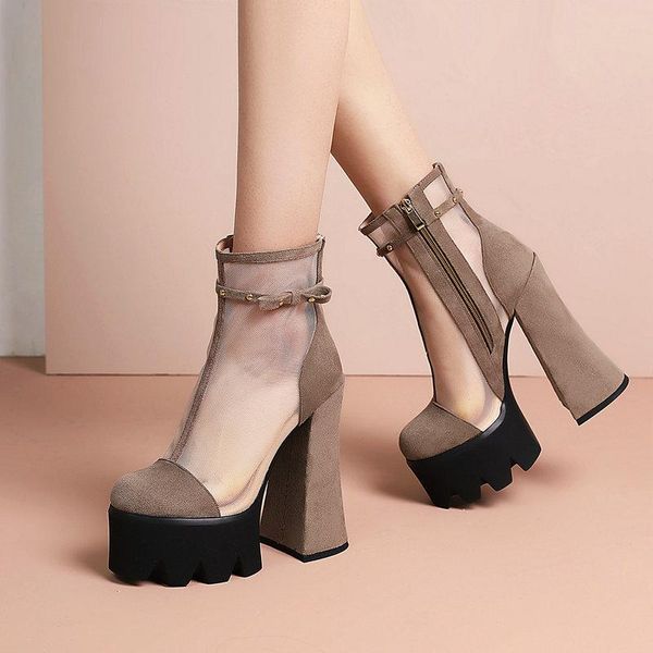 boots 2021 summer shoes woman high heels mesh women platform buckle round toes thick heel black gray
boots 2021 summer shoes woman high heels mesh women platform buckle round toes thick heel black gray