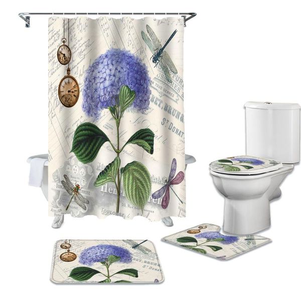 bath accessory set purple flower dragonfly clock retro shower curtains mat toilet cover bathroom accessories rug
bath accessory set purple flower dragonfly clock retro shower curtains mat toilet cover bathroom accessories rug