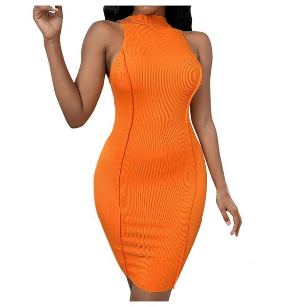 casual dresses fashion women's solid color fit slim dress round neck sleeveless back to the hip temprement aesthetic vestido #t3p, Black;gray
casual dresses fashion women's solid color fit slim dress round neck sleeveless back to the hip temprement aesthetic vestido #t3p, Black;gray
