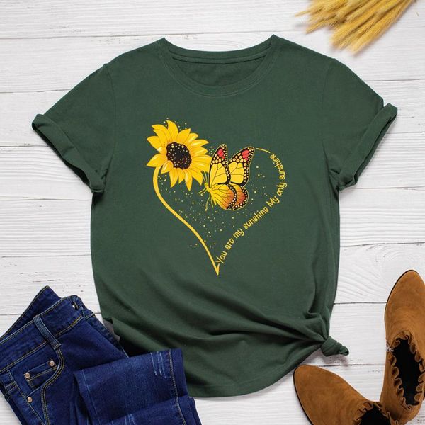 women's t-shirt summer 100%cotton plus size butterfly sunflower heart t shirt o neck short sleeve tees shirts casual black, White
women's t-shirt summer 100%cotton plus size butterfly sunflower heart t shirt o neck short sleeve tees shirts casual black, White