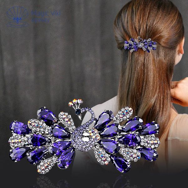 hair clips & barrettes headdress clip korean temperament simple peacock hairpin female spring back head plate rhinestone horizo, Golden;silver
hair clips & barrettes headdress clip korean temperament simple peacock hairpin female spring back head plate rhinestone horizo, Golden;silver