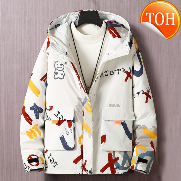 winter male jacket parkas men's down windbreaker with hooded coat jaqueta masculina, Black
winter male jacket parkas men's down windbreaker with hooded coat jaqueta masculina, Black