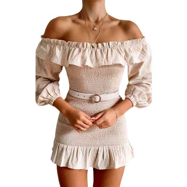 casual dresses off shoulder summer women shirred ruffle apricot mini boho beach female vestidos 2021 jjoh, Black;gray
casual dresses off shoulder summer women shirred ruffle apricot mini boho beach female vestidos 2021 jjoh, Black;gray