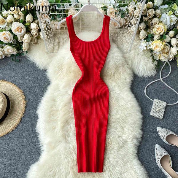 nomikuma summer knitted tank dress vintage square collar sleeveless bodycorn dresses stretch slim sweater vestidos 210427, Black;gray
nomikuma summer knitted tank dress vintage square collar sleeveless bodycorn dresses stretch slim sweater vestidos 210427, Black;gray