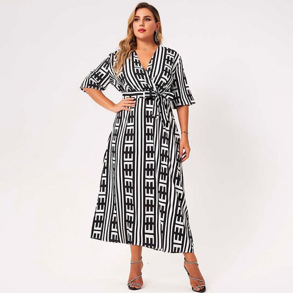 casual dresses summer midi women plus size 2021 black e letter print sashes vertical stripe patchwork half sleeve loose robes pwdh, Black;gray
casual dresses summer midi women plus size 2021 black e letter print sashes vertical stripe patchwork half sleeve loose robes pwdh, Black;gray