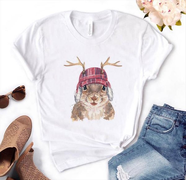 squirrel hat print cotton women t shirt casual funny yong girl tee pm 86, White
squirrel hat print cotton women t shirt casual funny yong girl tee pm 86, White