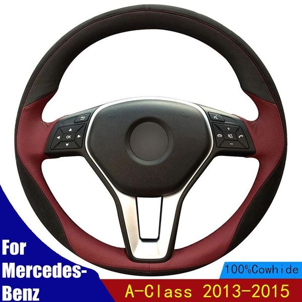steering wheel covers hand-stitched car cover black suede maroon leather anti-slip comfortable for - a-class 2013-2021
steering wheel covers hand-stitched car cover black suede maroon leather anti-slip comfortable for - a-class 2013-2021